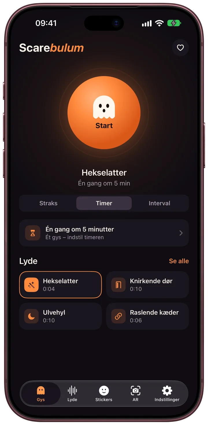 Scarebulum · Lyde og timere · iPhone