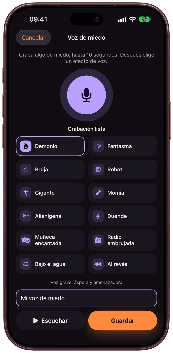 Scarebulum · Tu voz · iPhone